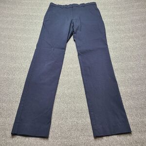 Tommy Hilfiger Pants Mens 32x32 Navy Blue Straight Fit Dress Slacks Stretch